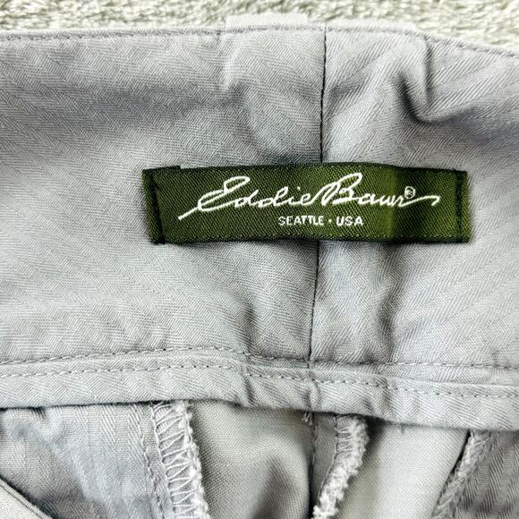 Eddie Bauer Mercer‎ Fit Capri Pants Womens 8 Gray Stretch Cuff 25" Inseam - Picture 2 of 11